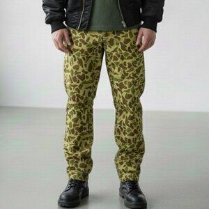 VTG 80's Camouflage Military Army Frogskin Duck Hunter Skater Pants XL 38x27